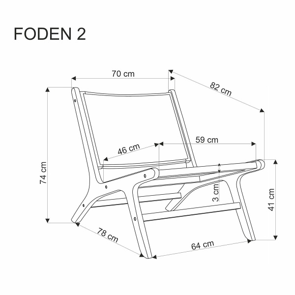 Fotel FODEN 2 wypoczynkowy, naturalny - Halmar