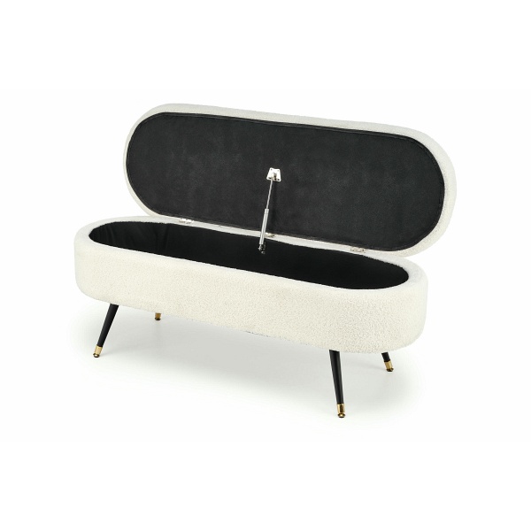 Ławka AVEIRO z funkcją pojemnika, kremowy - Halmar