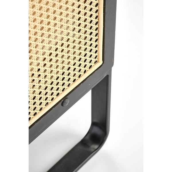 Fotel ILARIO wypoczynkowy, czarny / naturalny - Halmar