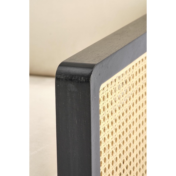 Fotel ILARIO wypoczynkowy, czarny / naturalny - Halmar