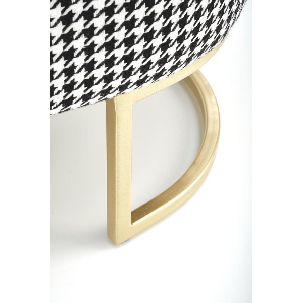 Ławka HARMONY z funkcją pojemnika, czarny / biały / złoty - Halmar