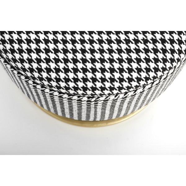 Ławka HARMONY z funkcją pojemnika, czarny / biały / złoty - Halmar