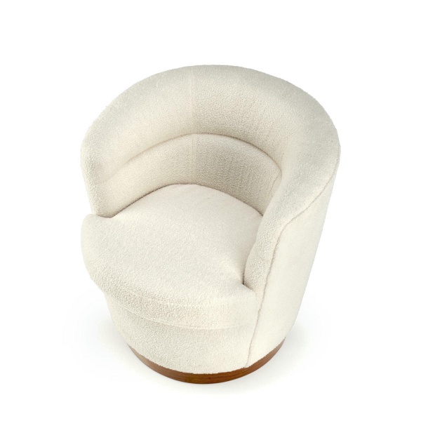 Fotel AMY wypoczynkowy, kremowy / orzechowy - Halmar