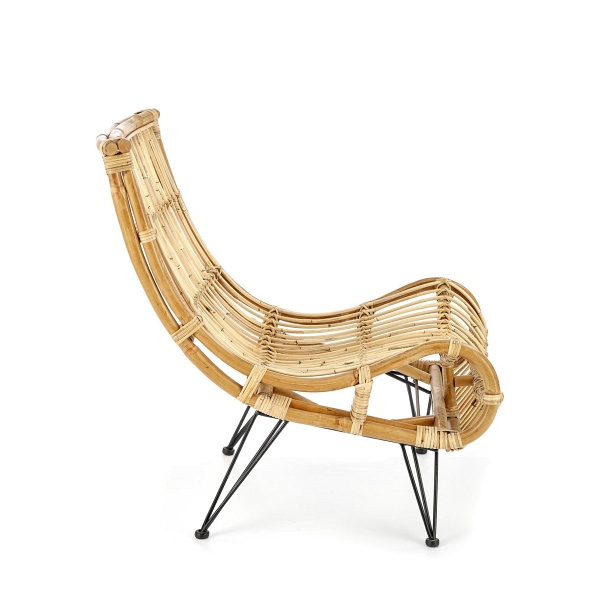 Fotel MELODY wypoczynkowy, rattan naturalny - Halmar