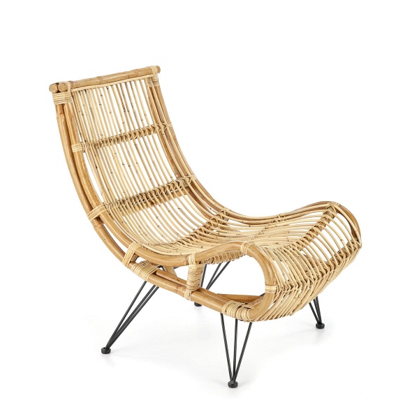 Fotel MELODY wypoczynkowy, rattan naturalny - Halmar