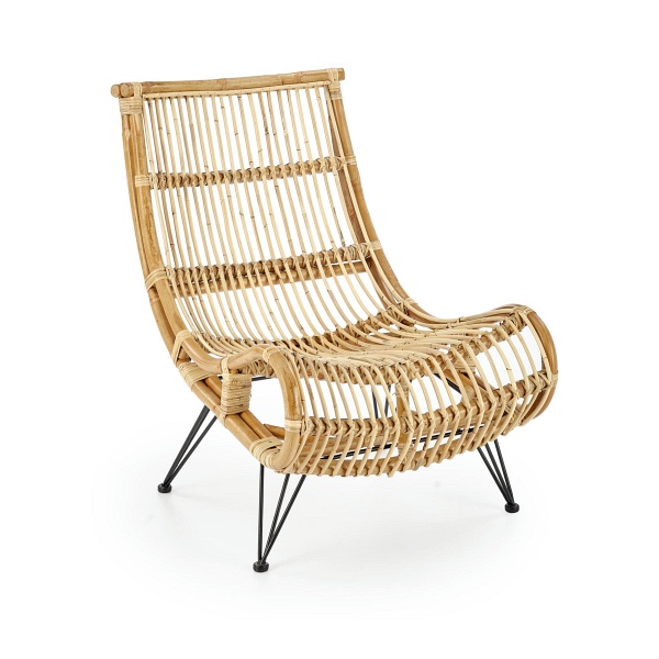 Fotel MELODY wypoczynkowy, rattan naturalny - Halmar