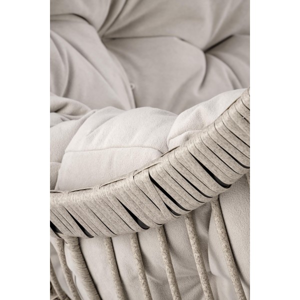 Fotel RASMUS ogrodowy, jasny popiel - Halmar