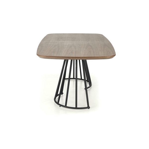 Stół EVERTON rozkładany, orzechowy / czarny - Halmar