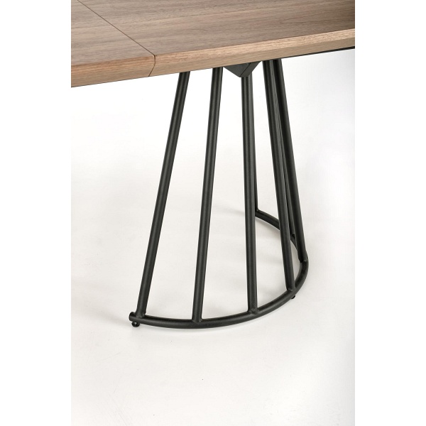 Stół EVERTON rozkładany, orzechowy / czarny - Halmar