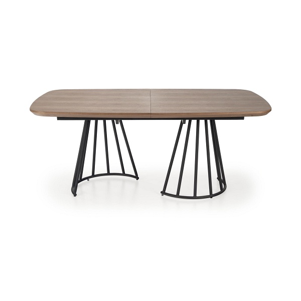 Stół EVERTON rozkładany, orzechowy / czarny - Halmar