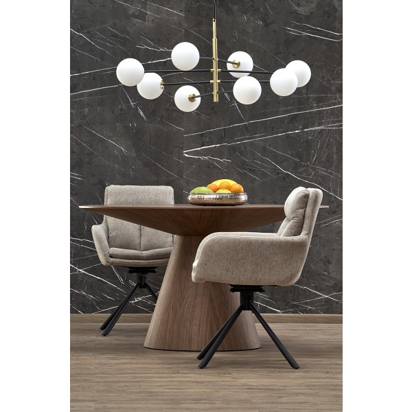 Stół HENDERSON okrągły, orzechowy - Halmar