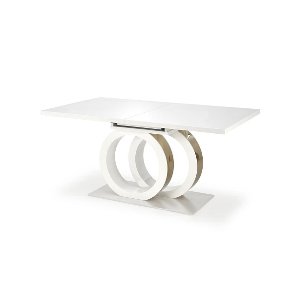 Stół GALARDO rozkładany, biały / złoty - Halmar