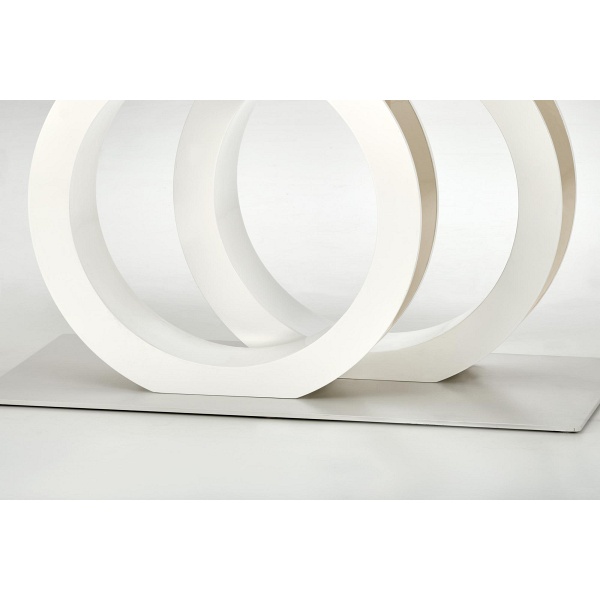 Stół GALARDO rozkładany, biały / złoty - Halmar