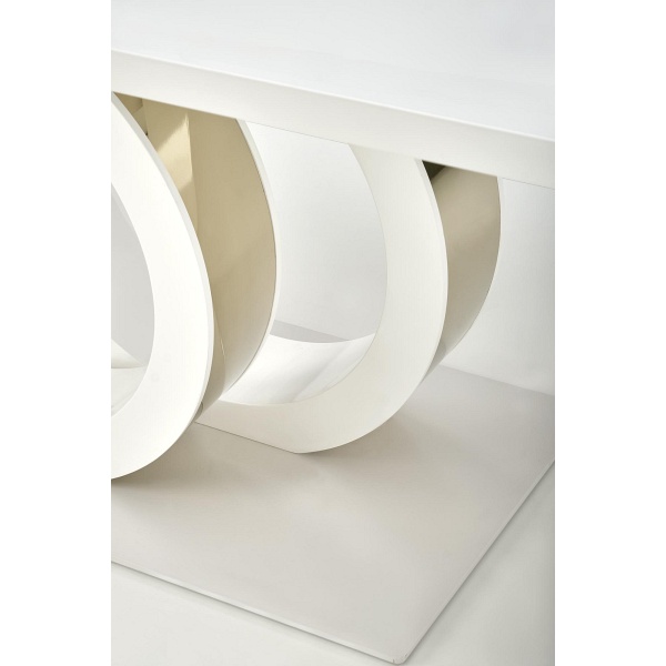 Stół GALARDO rozkładany, biały / złoty - Halmar