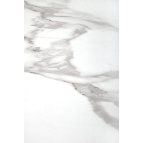 Stół MORATA okrągły, biały marmur / czarny / złoty - Halmar