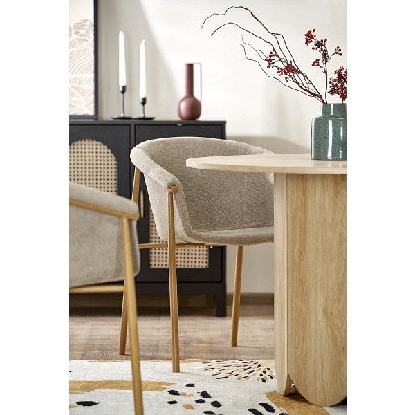 Stół HUGO okrągły, dąb naturalny - Halmar