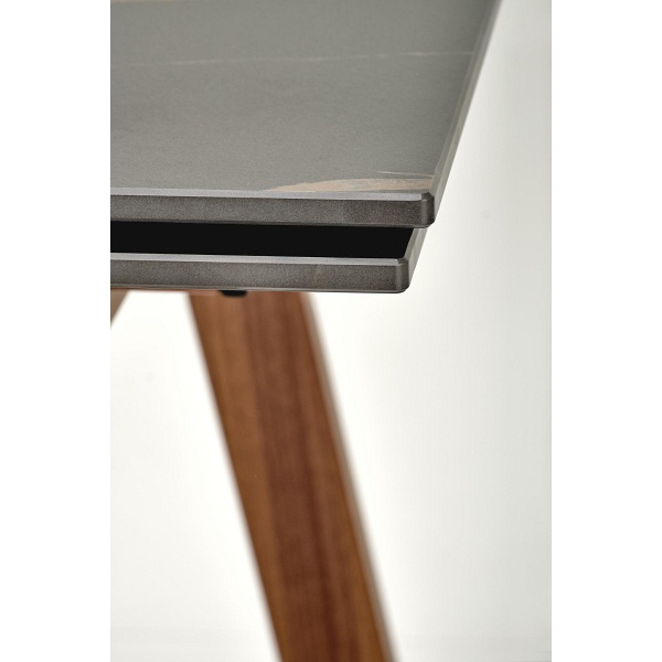 Stół LOZANO rozkładany, czarny marmur / orzechowy - Halmar