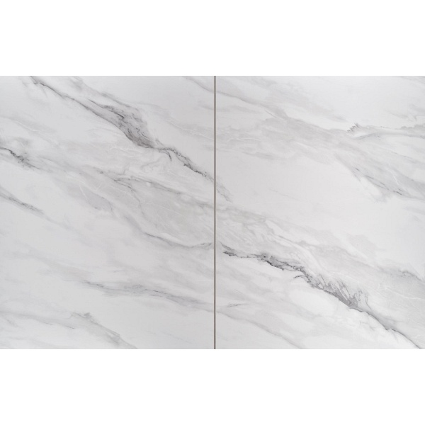 Stół DANCAN rozkładany, biały marmur / popielaty / jasny popielaty / czarny ) - Halmar