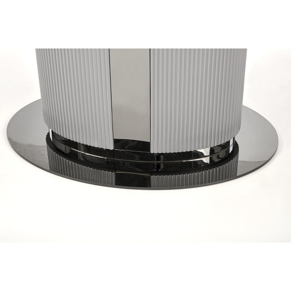 Stół DANCAN rozkładany, biały marmur / popielaty / jasny popielaty / czarny ) - Halmar