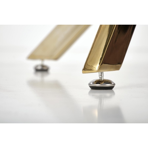 Stół RAYMOND 2 , blat - biały marmur, nogi - złoty - Halmar