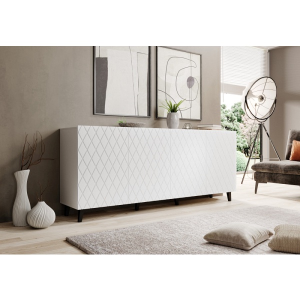 Komoda ASTI biały mat/ biały mat - Halmar