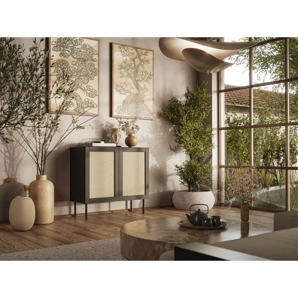 Komoda JUTA 100 czarny mat - Halmar