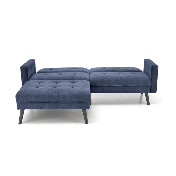 Sofa CORNELIUS rozkładana z funkcją narożnika niebieska - Halmar
