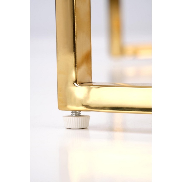 MERCURY 3 zestaw 2 ław, zestaw 2 ław, kolor: biały marmur / złoty - Halmar