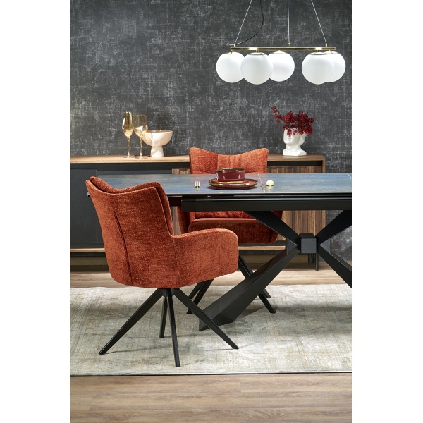 Stół LUCIANO rozkładany, blat: niebieski marmur - Halmar