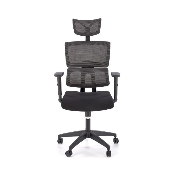 Fotel PABLO gabinetowy popielaty / czarny - Halmar