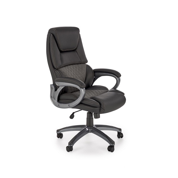 Fotel STEVEN gabinetowy czarny / popielaty - Halmar