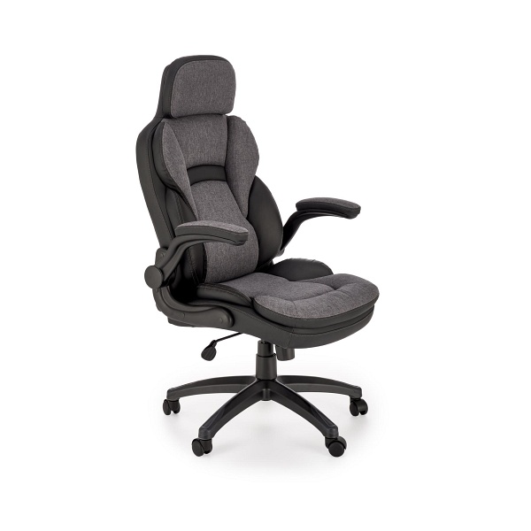 Fotel VALERIO gabinetowy czarny / popielaty - Halmar