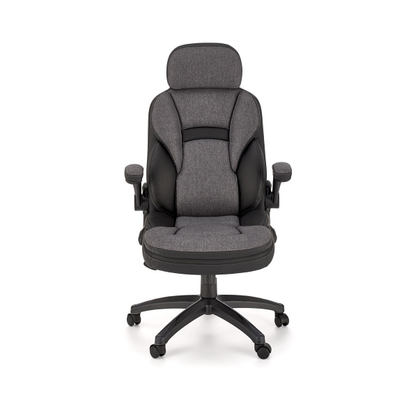 Fotel VALERIO gabinetowy czarny / popielaty - Halmar