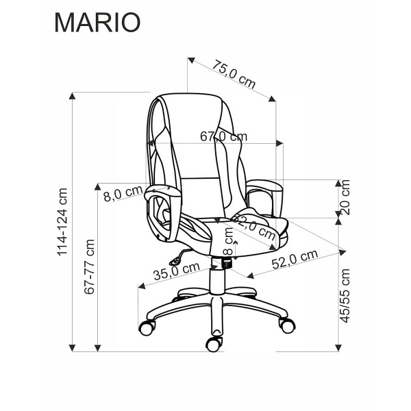 Fotel MARIO gabinetowy czarny - Halmar