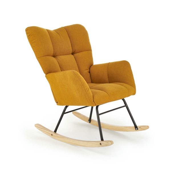 Fotel VASCO bujany musztardowy - Halmar