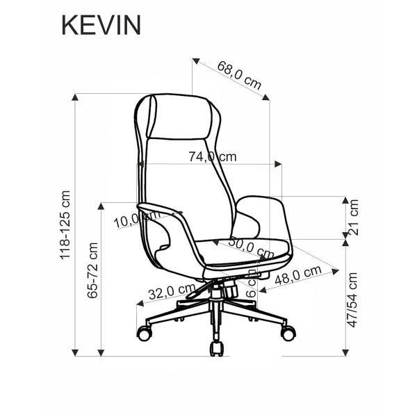 Fotel KEVIN gabinetowy j.popielaty - Halmar