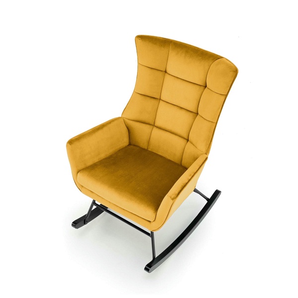 Fotel BAZALTO bujany musztardowy - Halmar