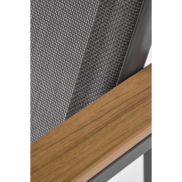 Krzesło ZLATAN ogrodowe c.popiel / j.popiel - Halmar