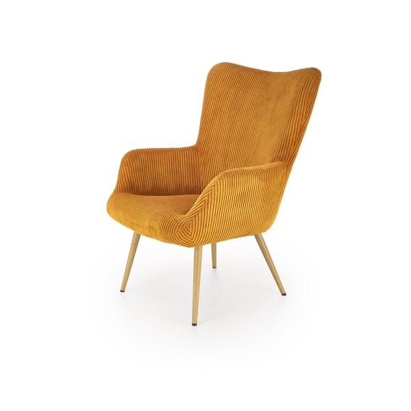 Fotel AMARO wypoczynkowy, musztardowy - Halmar
