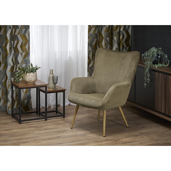 Fotel AMARO wypoczynkowy, oliwkowy - Halmar