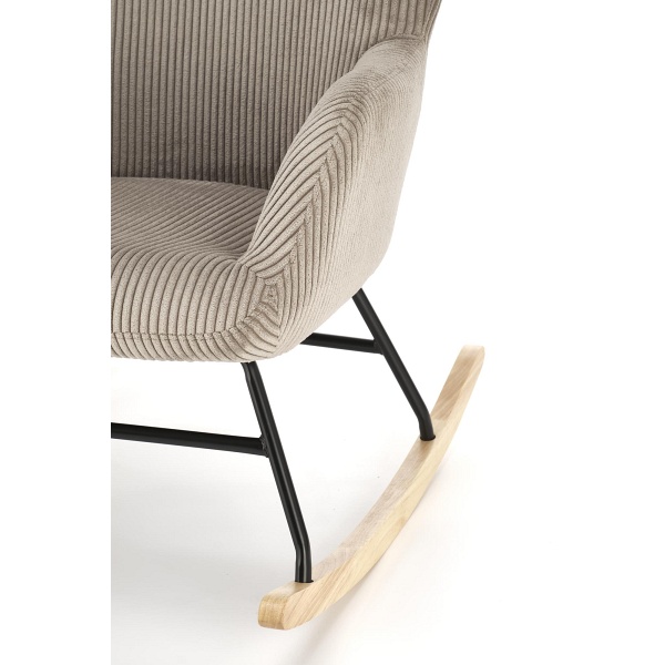 Fotel BELMIRO wypoczynkowy z funkcją kołyski, popielaty - Halmar