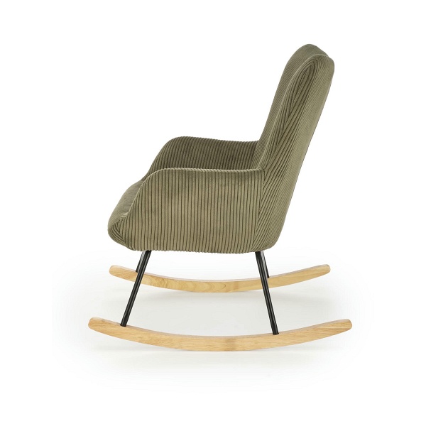 Fotel BELMIRO wypoczynkowy z funkcją kołyski, oliwkowy - Halmar