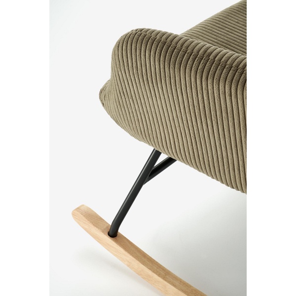 Fotel BELMIRO wypoczynkowy z funkcją kołyski, oliwkowy - Halmar