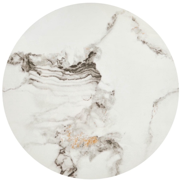 GILDA zestaw 3 ław, biały marmur / czarny - Halmar