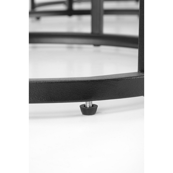 GILDA zestaw 3 ław, biały marmur / czarny - Halmar