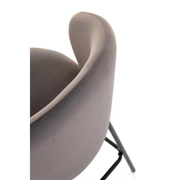 Hoker H121 nogi - czarny, siedzisko - popielaty - Halmar