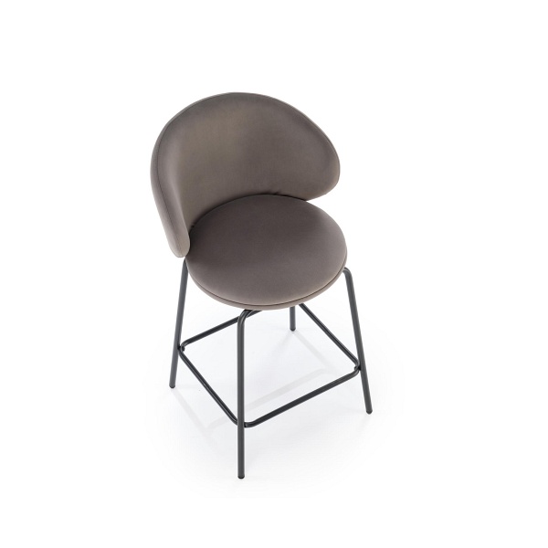 Hoker H121 nogi - czarny, siedzisko - popielaty - Halmar