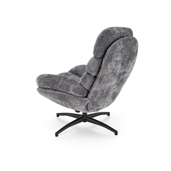 Fotel DARIO wypoczynkowy z podnóżkiem oraz z funkcją kołyski, popielaty - Halmar