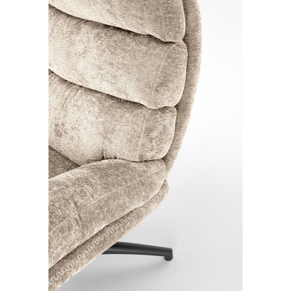 Fotel DARIO wypoczynkowy z podnóżkiem oraz z funkcją kołyski, beżowy - Halmar