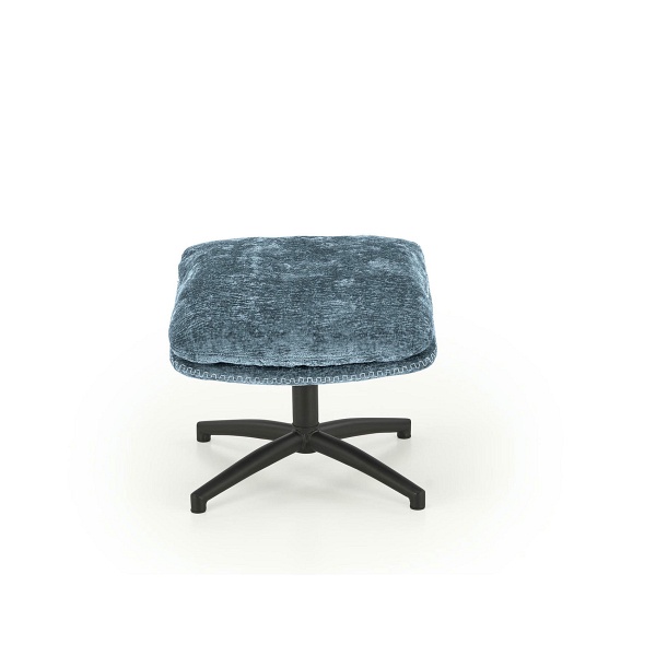 Fotel DARIO wypoczynkowy z podnóżkiem oraz z funkcją kołyski, niebieski - Halmar